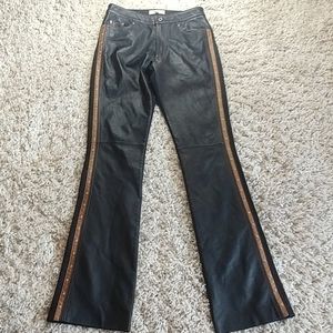 PABLO SANTINI Women's 100% LEATHER PANTS Size 2